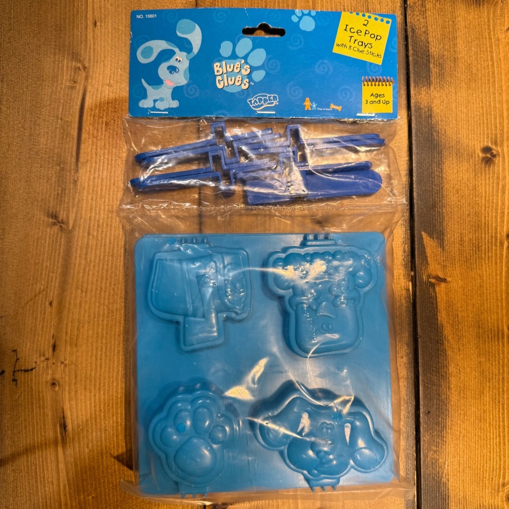 Vintage 1999 Blue's Clues Ice Pop Mold Tray Set Nickelodeon SEALED Rare
